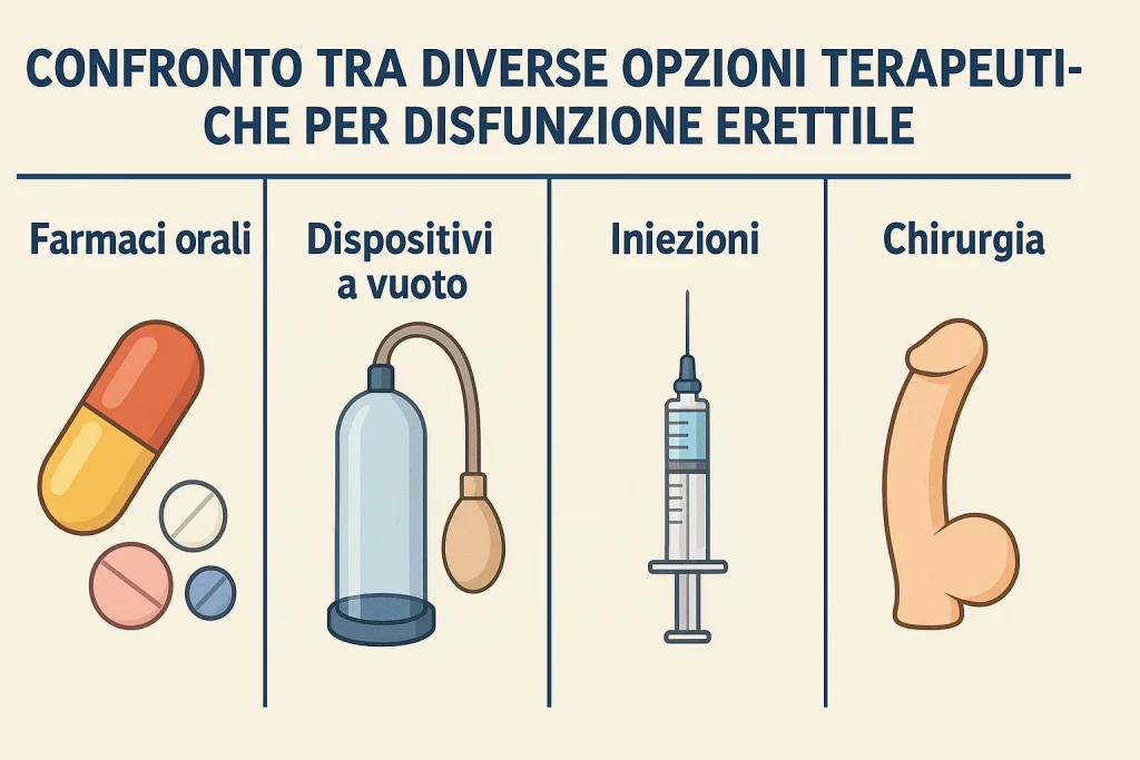 Confronto tra Diverse Opzioni Terapeutiche per la Disfunzione Erettile